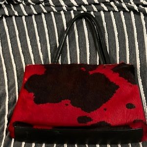 Red and black purse